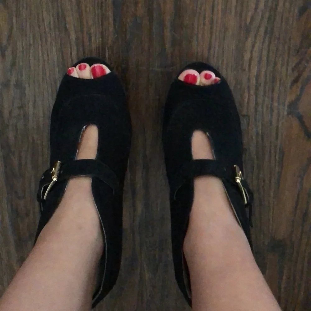 Michael Kors Peep Toe Suede Bootie 9.5 - Picture 2 of 6